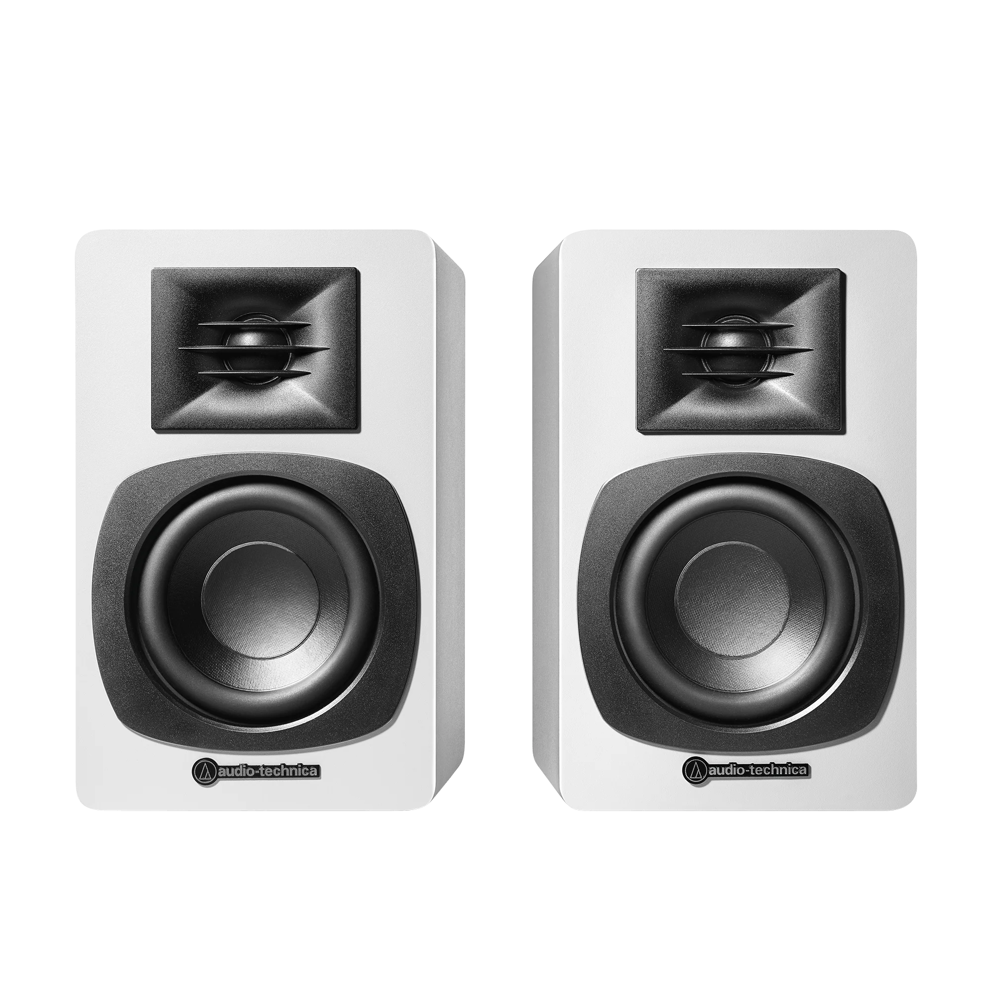 Audio-Technica Powered Bookshelf Speakers, White (AT-SP3XWH)
