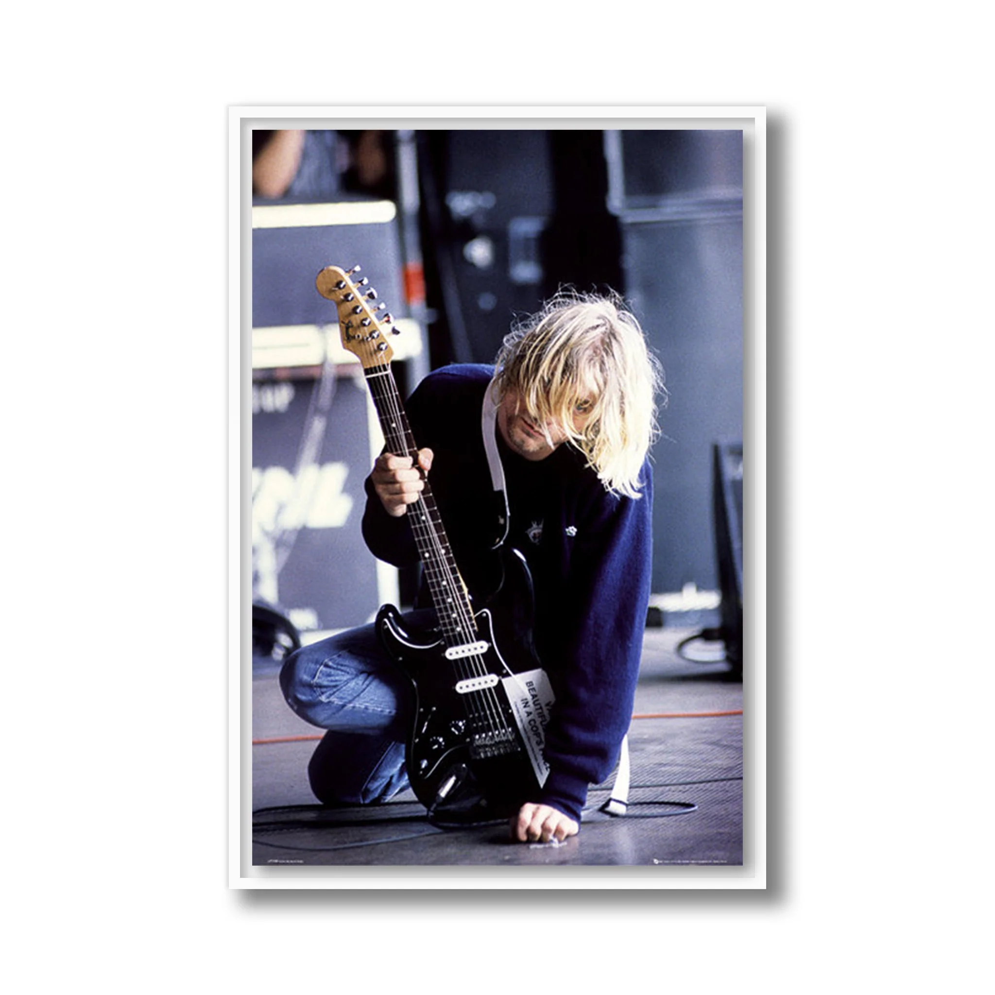 Curt Cobain Kneeling with Guitar - Image 4