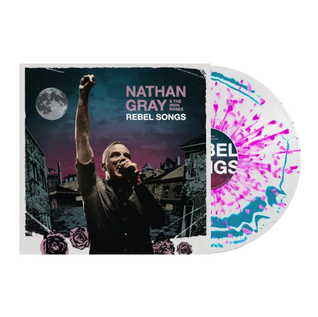 GRAY,NATHAN & THE IRON ROSES - REBEL SONGS (BLUE & WHITE WITH PINK SPLATTER VINYL) (Vinyl LP)