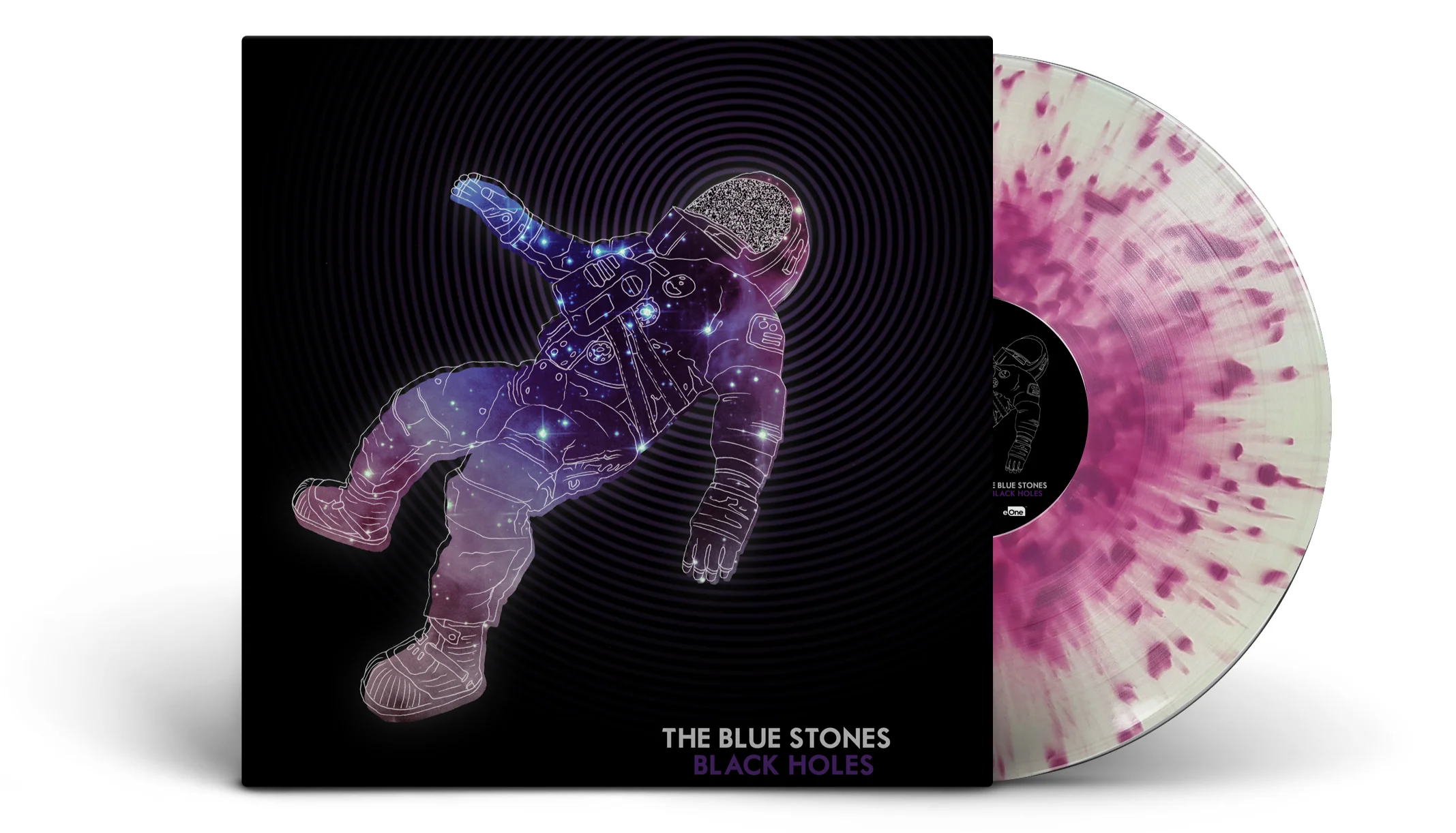The Blue Stones - "Black Holes" Translucent Milky Clear w/Opaque Orchid Splatter Vinyl LP